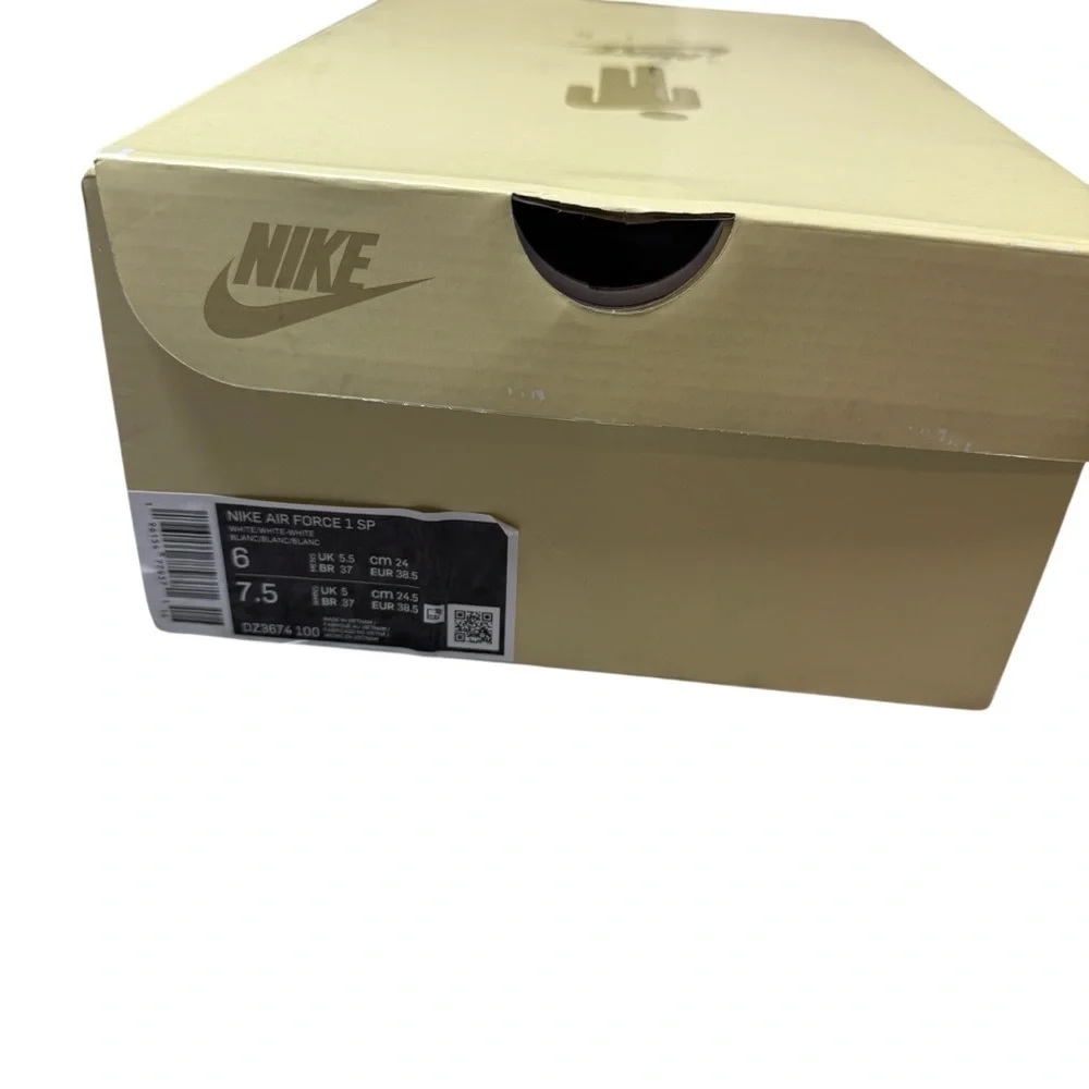 BRAND NEW Nike x Billie Eilish Air Force 1 Low Triple White Sneakers Size 6M/7.5